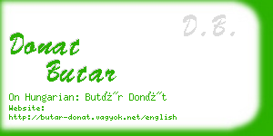 donat butar business card
